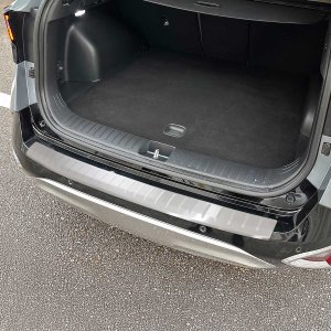 KIA Sportage Rear Bumper Sill Cover - Omac - S.Steel Brushed - Silver - 2020-2022 KIA Sportage Rear Bumper Sill Cover - Omac - S.Steel Brushed - Silver - 2020-2022